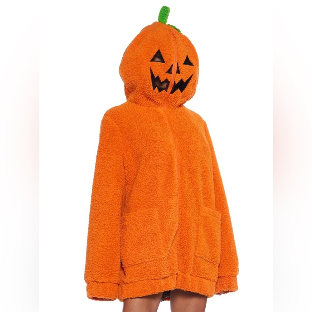 URBAN LEGEND PUMPKIN HOODED SHERPA JACKET NWT